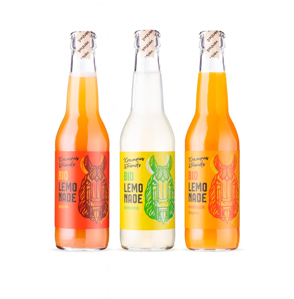 Packaging design for series of organic lemonades - MAISON D'IDÉE Prague
