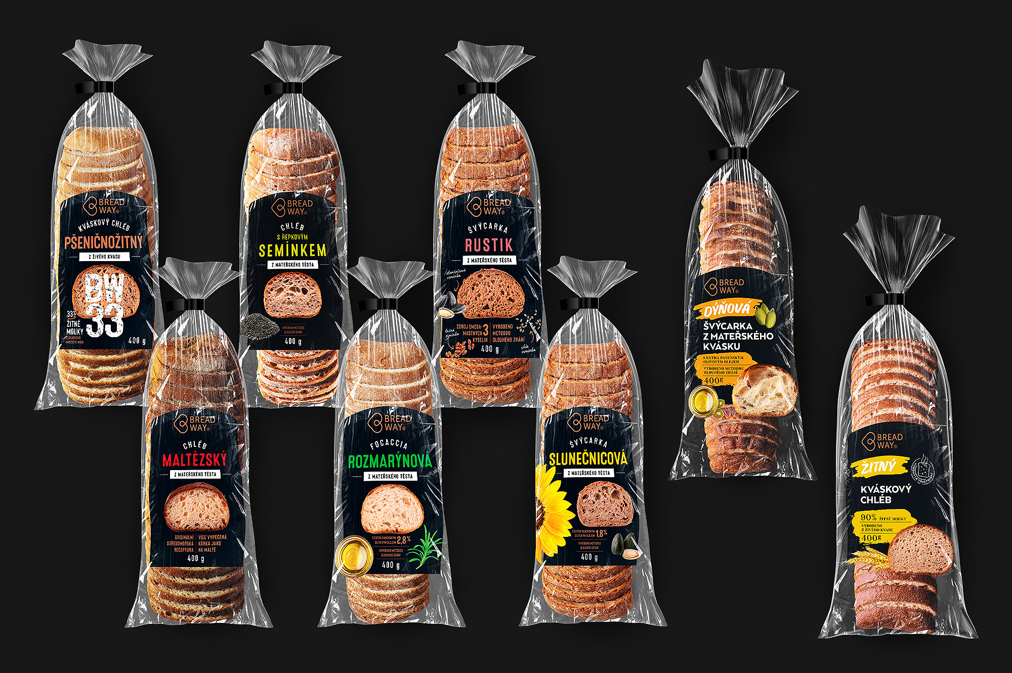 BREADWAY kvaskovy chlieb pecivo kvasok packaging