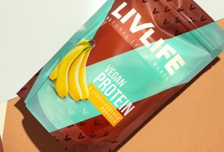 liv life vegan protein packaging